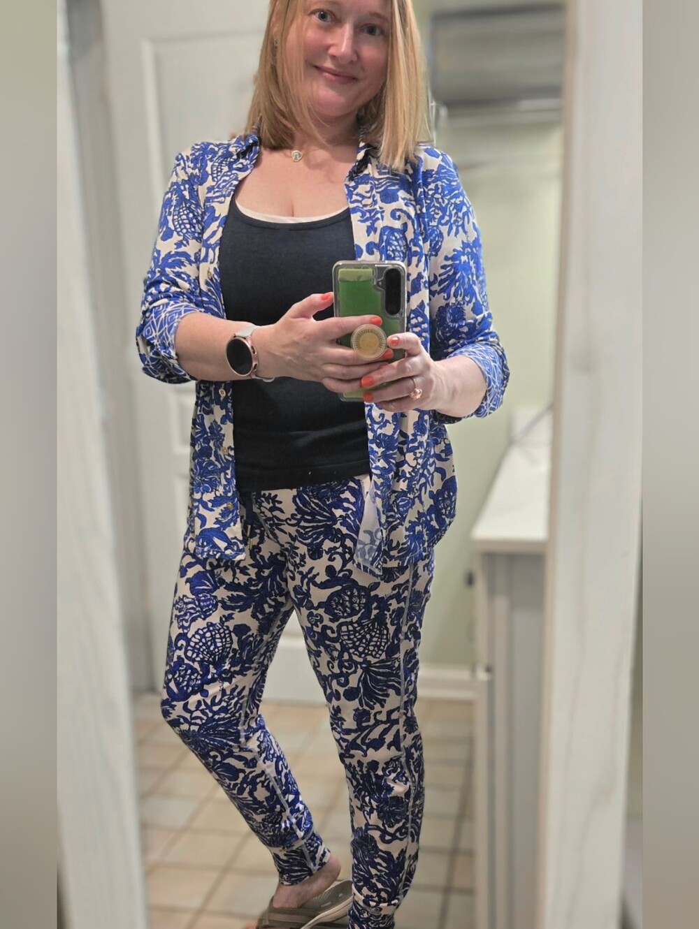 Lilly Pulitzer Luxletic CHILLYLILLY Coconut Ride With Me Marlena Top